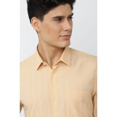 Men Orange Slim Fit Formal Full Sleeves Formal Shirt