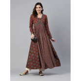 Vbuyz - Maroon Cotton Womens Anarkali Kurti ( Pack of 1 ) - None