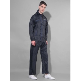 Dollar Black Polyester Mens Rain Suit ( Pack of 1 ) - 2XL