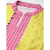 Women Pink Velvet Kurta with Palazzos