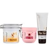 Body Scrub, Foot Scrub & Body Yogurt (Strawberry)