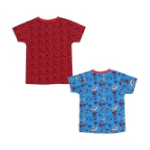 NammaBaby - Red Cotton Boy's T-Shirt ( Pack of 2 ) - None