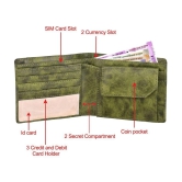 GEEO - Green Faux Leather Mens Two Fold Wallet ( Pack of 1 ) - Green