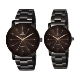 Septem Black Metal Analog Mens Watch