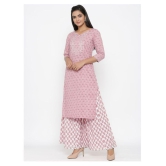 miravan Cotton Kurti With Palazzo - Stitched Suit - L