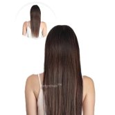 RefynHair - Hair Volumizer | Clip In Hair Extension | 18 Inch | 100 Gr | 4 Clips | Medium Brown | Premium Remy 100% Human Hair | Lightweight, Seamless Blend, Clip-on Hair Enhancer Natural Look & Feel