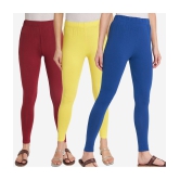 SELETA - Multicolor Cotton Women's Leggings ( Pack of 3 ) - None