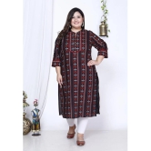 Swasti Cotton Printed Straight Women's Kurti - Black ( Pack of 1 ) - None