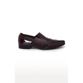 REGAL BROWN MEN LEATHER FORMAL SLIP-ONS