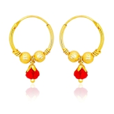 LUV FASHION Red Hoops Earrings ( Pack of 1 ) - Red