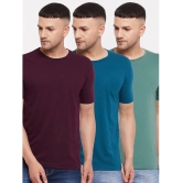 Lycos - Maroon Cotton Blend Regular Fit Mens T-Shirt ( Pack of 3 ) - None