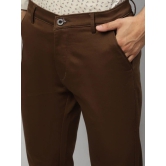 Rodamo  Men Brown Slim Fit Trousers