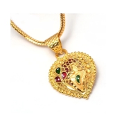 jewar Mandi chain locket fine one gram gold plated 24 inch daily use for men womens boys girls children - Golden