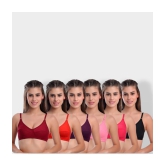 ICONIC ME Multicolor Cotton Lightly Padded Womens Minimizer Bra ( Pack of 6 ) - None