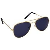 Hrinkar Grey, Clear Pilot Sunglasses Styles Golden Frame Glasses for Men & Women - HRS553-GLD-BK