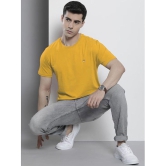 Lycos - Mustard Cotton Blend Regular Fit Men's T-Shirt ( Pack of 1 ) - None