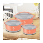 Milton Divine Jr Inner Steel Casserole Gift Set of 3, Orange - Orange