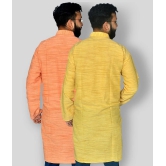 DESHBANDHU DBK - Multicolor Cotton Mens Regular Kurta ( Pack of 2 ) - None