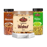 YUM YUM Dry Fruits Combo Pack - (Badam, Green Kishmish And Walnut Kernels) 475g