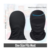 FITMONKEY Unisex Balaclava, Anti Pollution Face Cover, Helmet Liner, Sweat Wicking 4-Way Stretch, Quick Dry, Biking, Cycling & Running Safety Cover (Black, 37 x 23 x 2 cm, Free Size)