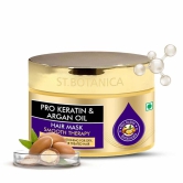 St.Botanica Pro Keratin & Argan Oil Hair Mask, 200ml + Oriental Botanics Bhringraj & Amla Hair Oil With Comb Applicator, 100ml