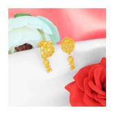 LUV FASHION Golden Stud Earrings ( Pack of 1 ) - Golden