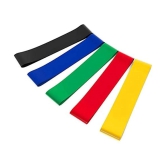 Resistance Bands Set for Men and Women, Pack of 5 Different Levels Elastic Band for Home Gym Long Exercise Workout – Great Fitness Equipment for Training, Pack of 1 - Multi Color