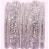 SHANVI BANGLES New Collection Kangan Set With Zircon Gemstone and Glitter Studded Work For Women and Girls ( PACK OF 6 BANGLES )-2.4 / Zircon Gemstone