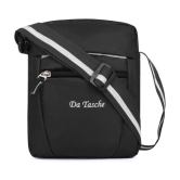 Da Tasche Black Printed Messenger Bag - Black