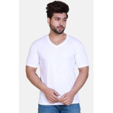 Wild West Cotton Blend Regular Fit Solid Half Sleeves Mens T-Shirt - White ( Pack of 1 ) - None