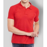 SKYRISE - Red Cotton Blend Slim Fit Men's Polo T Shirt ( Pack of 1 ) - None