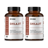 Nirvasa Shilajit Tablet for Vigour and Stamina for Men, Vegeterian Tablet, 2B (2 x 60 Tablets)