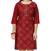 Aarika Girls Cotton Kurti ( Pack of 1 , Maroon ) - None