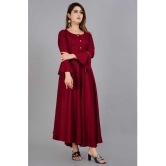 SIPET - Maroon Rayon Women''s Flared Kurti ( Pack of 1 ) - None