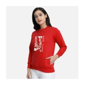 CHOZI Fleece Women''s Non Hooded Sweatshirt ( Red ) - None