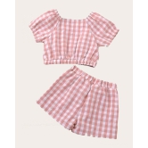 Baby Girls Casual Top Shorts-5 - 6 Years / Pink