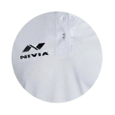 Nivia White Polyester Polo T-Shirt-2501s1 - S