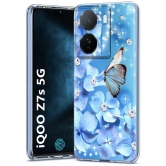 Fashionury Multicolor Printed Back Cover Silicon Compatible For iQoo Z7s 5G ( Pack of 1 )