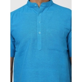 DESHBANDHU DBK - Blue Cotton Mens Regular Kurta ( Pack of 1 ) - None