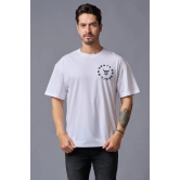 Cruel (in Gradient) Printed White Oversized T-Shirt for Men S