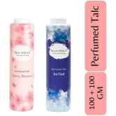 Beautisoul Talcum Powder Cherry Blossom and Ice Cool Talc Talc 200 gm Pack of 2