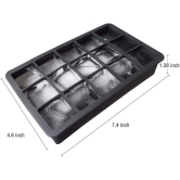 Skytail 1 Pcs Silicone Ice Cube Trays Molds 15 Cavities Ice Tray for Whiskey and Cocktail (Black - 15 Cavity)