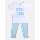 MINI KLUB White Cotton Boys T-Shirt & Pants ( Pack of 1 ) - None