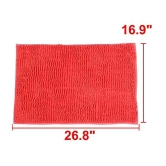 Abhikram Red Single Anti-skid Door Mat - ( 60 X 40 cm ) - Red