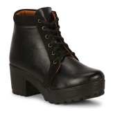 Ishransh - Black Womens Ankle Length Boots - None