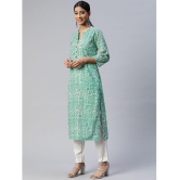 SVARCHI - Green Cotton Women''s Straight Kurti ( Pack of 1 ) - None