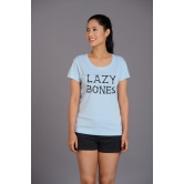 Lazy Bones Sky Blue T-Shirt for Women