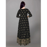 Kapadia - Black Rayon Womens Anarkali Kurti ( Pack of 1 ) - None