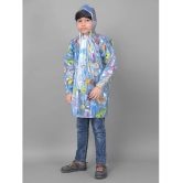 Dollar Rainguard Kids Full Sleeve Face Printed Long Raincoat With Adjustable Hood and Pocket - None