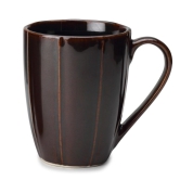 Porcelain Tea and Coffee Large Mug - Set of 1, 300 Ml | Matte Finish | Ideal for Cappuccino, Hot Chocolate, Cocoa and Milk - Chocolate Brown